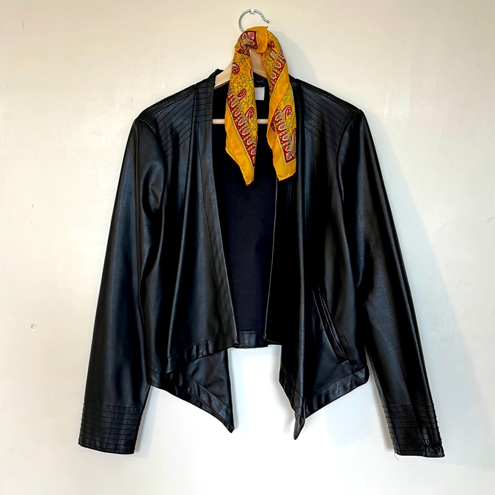Vegan Leather Jacket, Size M